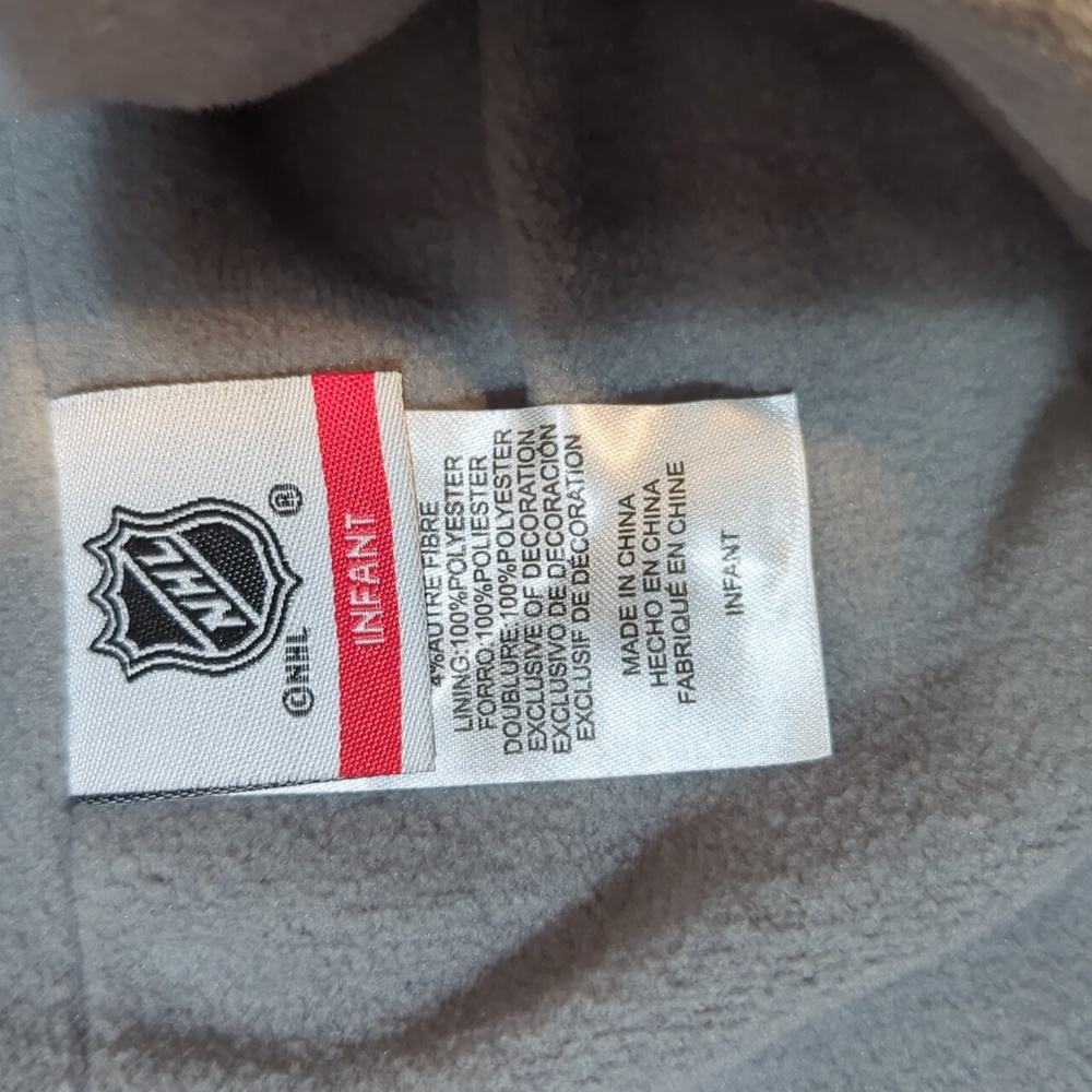 NHL St Louis Blues Infant Baby Trapper Knit Hat With Ears Blue Gray Yellow White - Picture 5 of 6